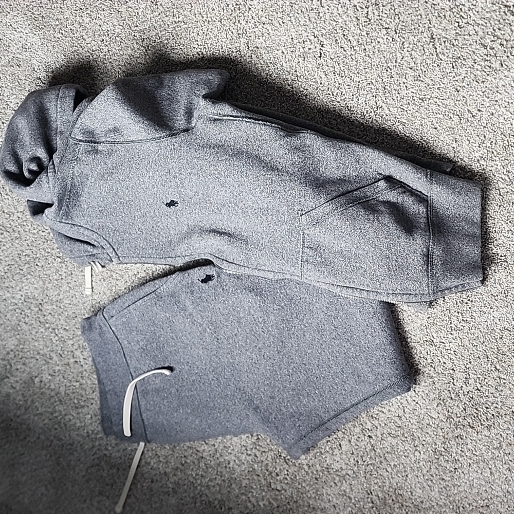 Polo by Ralph Lauren Gray Hoodie and Sweatpants Set
